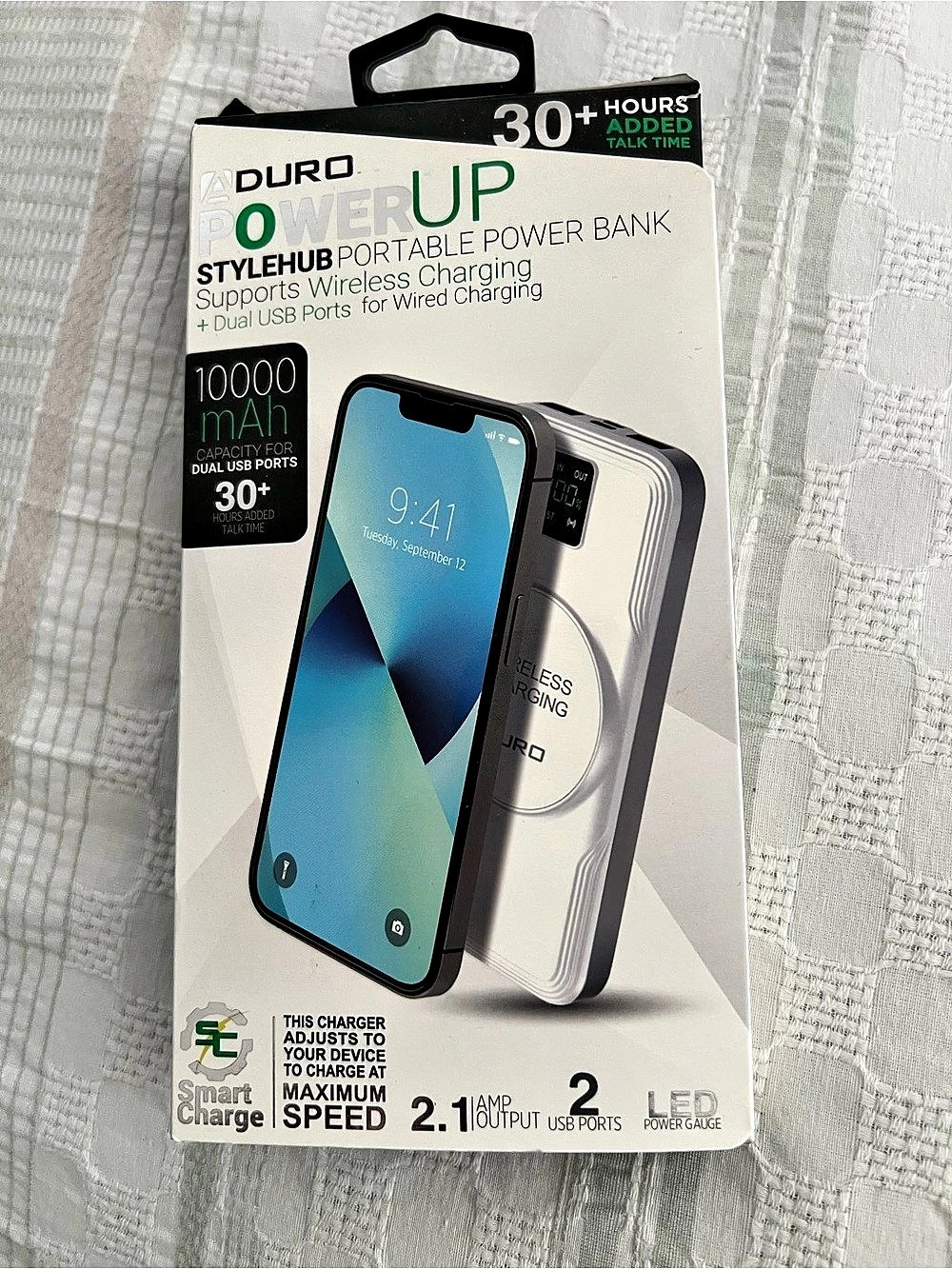 DURACELL PowerUP StyleHub Portable Power Bank 10000mAh Portable Power Bank NWT